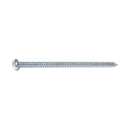 Midwest Fastener Sheet Metal Screw, #8 x 3 in, Zinc Plated Steel Pan Head Square Drive, 100 PK 08721